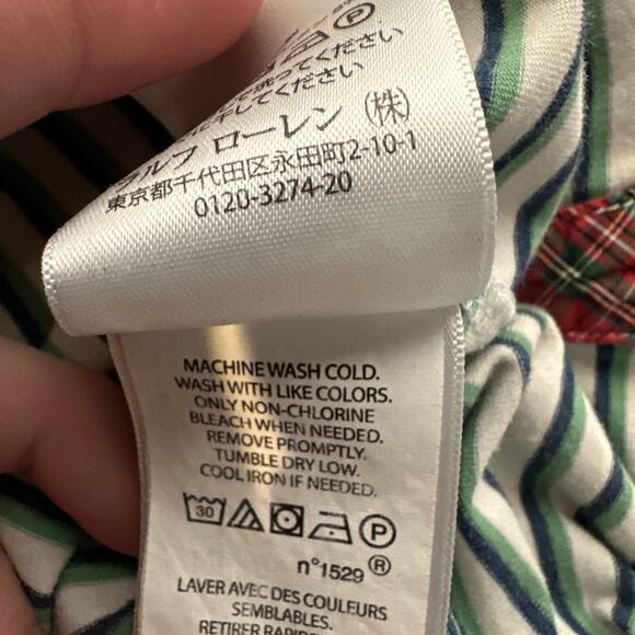 Polo Golf Ralph Lauren Stretch Lisle Men's XL TG Polo Shirt Green Striped - Picture 10 of 12